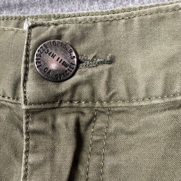 Current/Elliott Olive Green Ankle Pants Womens Size 28 Cotton Comfortable - Picture 8 of 14